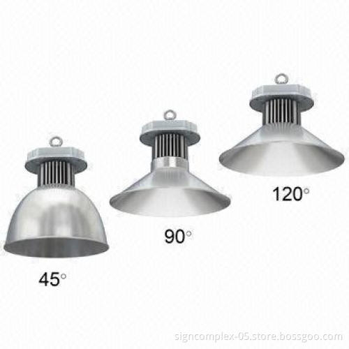 LED High Bay Light with Die-casting Aluminum Alloy, Glass Lens and 30,000 Hours Lifespan